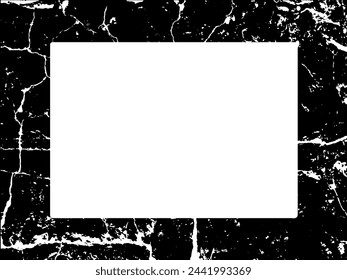 Grunge frame and border. Black and white grunge. Distress overlay texture. Dust and rough dirty wall background. Distress illustration simply place over object to create grunge effect. Vector EPS10.
