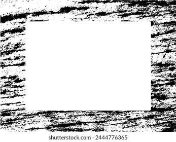 Grunge frame and border. Black and white grunge. Distress overlay texture. Dust and rough dirty wall background. Distress illustration simply place over object to create grunge effect. Vector EPS10.
