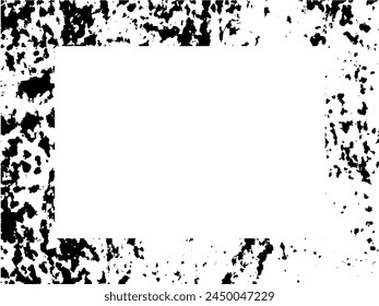 Grunge frame and border. Black and white grunge. Distress overlay texture. Dust and rough dirty wall background. Distress illustration simply place over object to create grunge effect. Vector EPS10.
