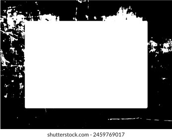 Grunge frame and border. Black and white grunge. Distress overlay texture. Dust and rough dirty wall background. Distress illustration simply place over object to create grunge effect. Vector EPS10.
