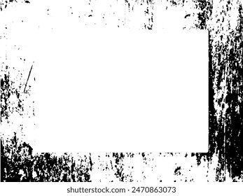 Grunge frame and border. Black and white grunge. Distress overlay texture. Dust and rough dirty wall background. Distress illustration simply place over object to create grunge effect. Vector EPS10.
