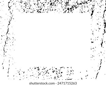 Grunge frame and border. Black and white grunge. Distress overlay texture. Dust and rough dirty wall background. Distress illustration simply place over object to create grunge effect. Vector EPS10.
