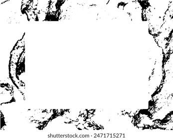 Marco de grunge y borde. Grunge blanco y negro. Textura superpuesta de socorro. Polvo y fondo de pared sucio áspero. Ilustración de estrés simplemente coloque sobre el objeto para crear un efecto grunge. Vector EPS10.
