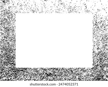 Grunge frame and border. Black and white grunge. Distress overlay texture. Dust and rough dirty wall background. Distress illustration simply place over object to create grunge effect. Vector EPS10.