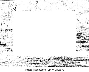 Grunge frame and border. Black and white grunge. Distress overlay texture. Dust and rough dirty wall background. Distress illustration simply place over object to create grunge effect. Vector EPS10.