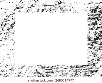 Grunge frame and border. Black and white grunge. Distress overlay texture. Dust and rough dirty wall background. Distress illustration simply place over object to create grunge effect. Vector EPS10.
