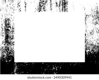 Grunge frame and border. Black and white grunge. Distress overlay texture. Dust and rough dirty wall background. Distress illustration simply place over object to create grunge effect. Vector EPS10.
