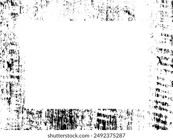 Grunge frame and border. Black and white grunge. Distress overlay texture. Dust and rough dirty wall background. Distress illustration simply place over object to create grunge effect. Vector EPS10.
