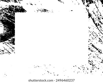 Grunge frame and border. Black and white grunge. Distress overlay texture. Dust and rough dirty wall background. Distress illustration simply place over object to create grunge effect. Vector EPS10.

