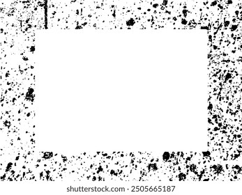 Grunge frame and border. Black and white grunge. Distress overlay texture. Dust and rough dirty wall background. Distress illustration simply place over object to create grunge effect. Vector EPS10.
