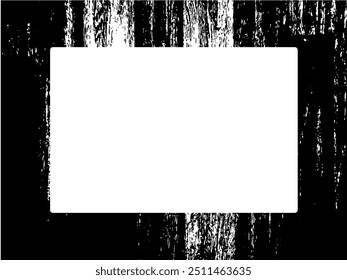 Moldura e borda do Grunge. Grunge preto e branco. Textura de sobreposição de angústia. Poeira e fundo de parede suja áspera. Ilustração de angústia simplesmente colocar sobre o objeto para criar efeito grunge. Vetor EPS10.
