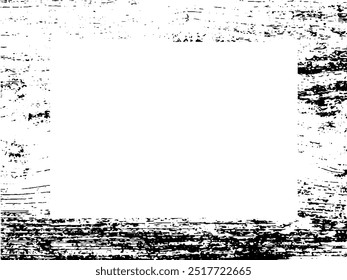 Grunge frame and border. Black and white grunge. Distress overlay texture. Dust and rough dirty wall background. Distress illustration simply place over object to create grunge effect. Vector EPS10.