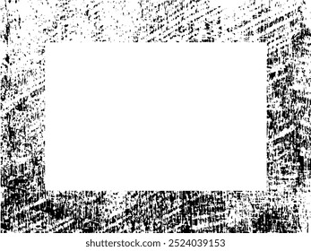 Grunge frame and border. Black and white grunge. Distress overlay texture. Dust and rough dirty wall background. Distress illustration simply place over object to create grunge effect. Vector EPS10.