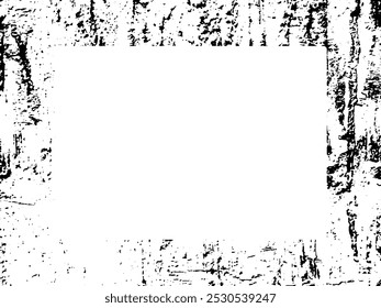 Grunge frame and border. Black and white grunge. Distress overlay texture. Dust and rough dirty wall background. Distress illustration simply place over object to create grunge effect. Vector EPS10.
