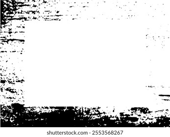 Grunge frame and border. Black and white grunge. Distress overlay texture. Dust and rough dirty wall background. Distress illustration simply place over object to create grunge effect. Vector EPS10.