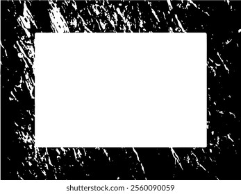 Grunge frame and border. Black and white grunge. Distress overlay texture. Dust and rough dirty wall background. Distress illustration simply place over object to create grunge effect. Vector EPS10.
