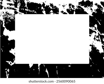 Grunge frame and border. Black and white grunge. Distress overlay texture. Dust and rough dirty wall background. Distress illustration simply place over object to create grunge effect. Vector EPS10.
