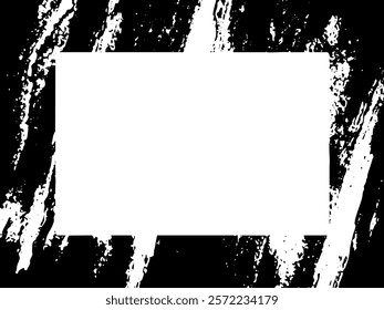 Grunge frame and border. Black and white grunge. Distress overlay texture. Dust and rough dirty wall background. Distress illustration simply place over object to create grunge effect. Vector EPS10.