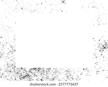 Grunge frame and border. Black and white grunge. Distress overlay texture. Dust and rough dirty wall background. Distress illustration simply place over object to create grunge effect. Vector EPS10.