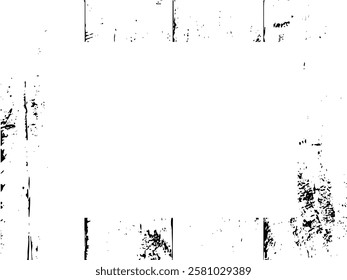 Grunge frame and border. Black and white grunge. Distress overlay texture. Dust and rough dirty wall background. Distress illustration simply place over object to create grunge effect. Vector EPS10.