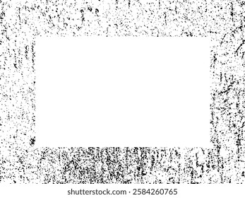 Grunge frame and border. Black and white grunge. Distress overlay texture. Dust and rough dirty wall background. Distress illustration simply place over object to create grunge effect. Vector EPS10.