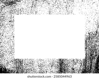 Grunge frame and border. Black and white grunge. Distress overlay texture. Dust and rough dirty wall background. Distress illustration simply place over object to create grunge effect. Vector EPS10.