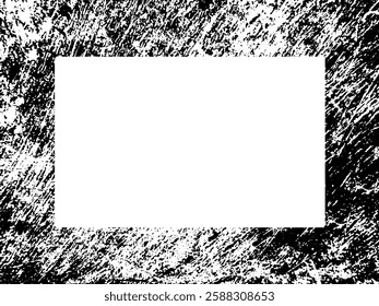 Grunge frame and border. Black and white grunge. Distress overlay texture. Dust and rough dirty wall background. Distress illustration simply place over object to create grunge effect. Vector EPS10.
