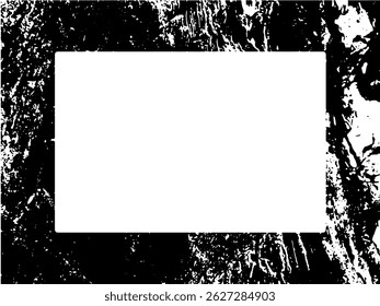 Grunge frame and border. Black and white grunge. Distress overlay texture. Dust and rough dirty wall background. Distress illustration simply place over object to create grunge effect. Vector EPS10.