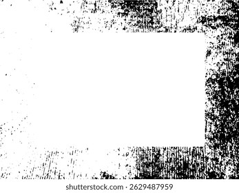 Grunge frame and border. Black and white grunge. Distress overlay texture. Dust and rough dirty wall background. Distress illustration simply place over object to create grunge effect. Vector EPS10.