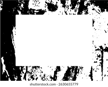 Grunge frame and border. Black and white grunge. Distress overlay texture. Dust and rough dirty wall background. Distress illustration simply place over object to create grunge effect. Vector EPS10.