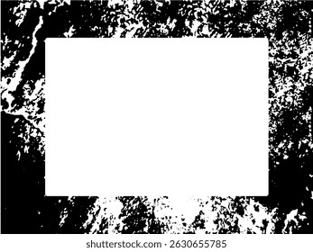 Grunge frame and border. Black and white grunge. Distress overlay texture. Dust and rough dirty wall background. Distress illustration simply place over object to create grunge effect. Vector EPS10.