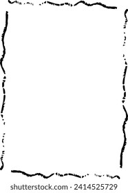 Icono de forma de borde de marco, elemento doodle decorativo de rectángulo vertical para diseño en ilustración vectorial
