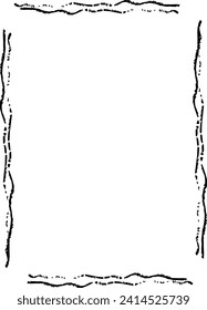 Icono de forma de borde de marco, elemento doodle decorativo de rectángulo vertical para diseño en ilustración vectorial
