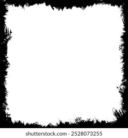 Grunge frame border square shape, halloween horror template.