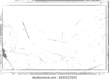Grunge frame border texture abstract background. Scratched edges with minimal distressed lines. High contrast modern surface for design layout.
