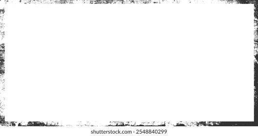 Textura del borde del marco de Grunge sobre fondo aislado. Viejo marco grunge con textura de polvo. Textura marco negro viejo marco cuadrado grunge.
