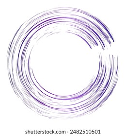 grunge frame in circle shape isolated on white background vector illustration