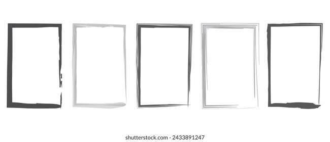 Grunge frame collection. Grunge border set