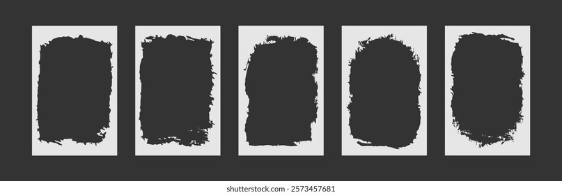 Grunge frame collection. Grunge border set. Vector. Vector trendy illustration.