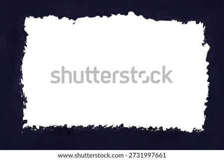 grunge frame with dark blue oil paint brush strokes
