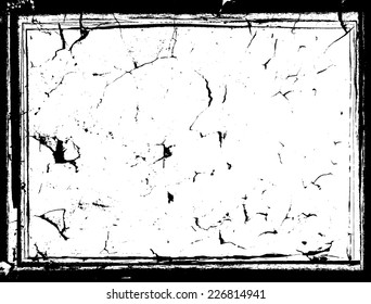 Grunge Frame . Distress Texture .Vector Illustration. 