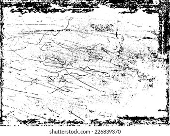 Grunge Frame . Distress Texture . Vector Illustration. 