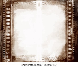 Grunge Frame Or Distressed Texture . Large High Detailed Decorative Vector Vintage Weathered Border. Great Grunge Background Or Retro Design Decor Element For Your Projects.