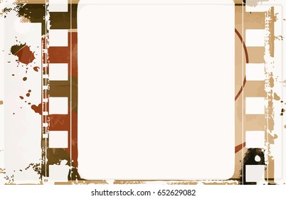 Grunge Frame Or Distressed Texture . Large High Detailed Decorative Vector Vintage Weathered Border. Great Grunge Background Or Retro Design Decor Element For Your Projects.