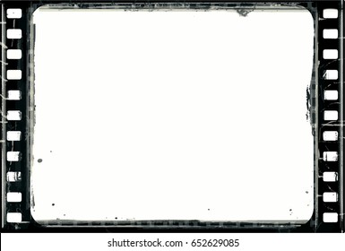 Grunge Frame Or Distressed Texture . Large High Detailed Decorative Vector Vintage Weathered Border. Great Grunge Background Or Retro Design Decor Element For Your Projects.