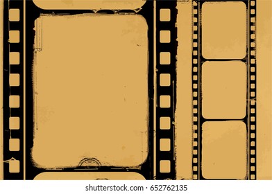 Grunge Frame Or Distressed Texture . Large High Detailed Decorative Vector Vintage Weathered Border. Great Grunge Background Or Retro Design Decor Element For Your Projects.