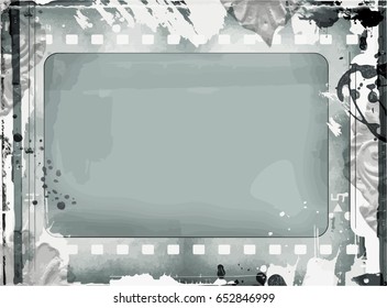 Grunge Frame Or Distressed Texture . Large High Detailed Decorative Vector Vintage Weathered Border. Great Grunge Background Or Retro Design Decor Element For Your Projects.