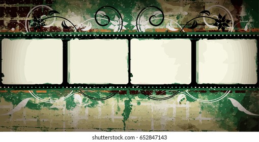 Marco Grunge O Textura En Peligro. Gran Borde Alterado Decorativo De Vintage Decorativo De Gran Tamaño. Gran Fondo Grunge O Elemento De Decoración De Diseño Retro Para Sus Proyectos.