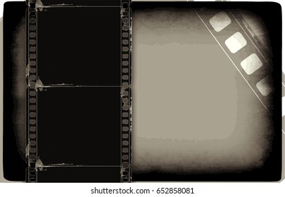 Grunge Frame Or Distressed Texture . Large High Detailed Decorative Vector Vintage Weathered Border. Great Grunge Background Or Retro Design Decor Element For Your Projects.