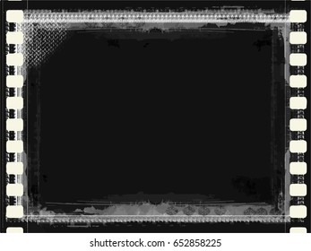 Grunge Frame Or Distressed Texture . Large High Detailed Decorative Vector Vintage Weathered Border. Great Grunge Background Or Retro Design Decor Element For Your Projects.